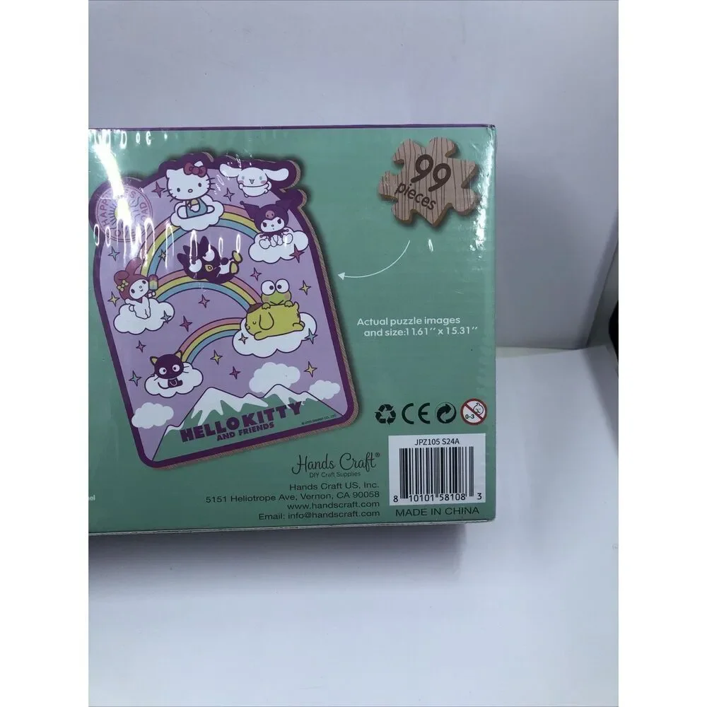 Hello Kitty and Friends Sanrio Wooden Jigsaw Puzzle 99 pcs.  Sealed